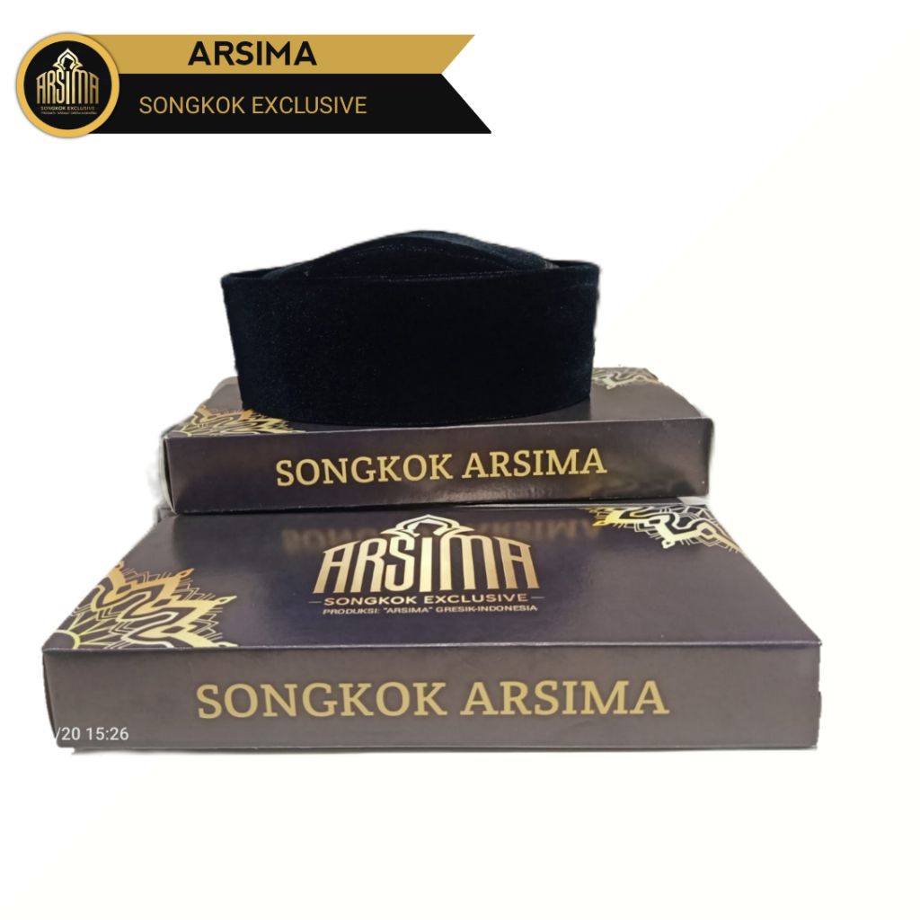 Songkok/peci nasional hitam polos susun ac