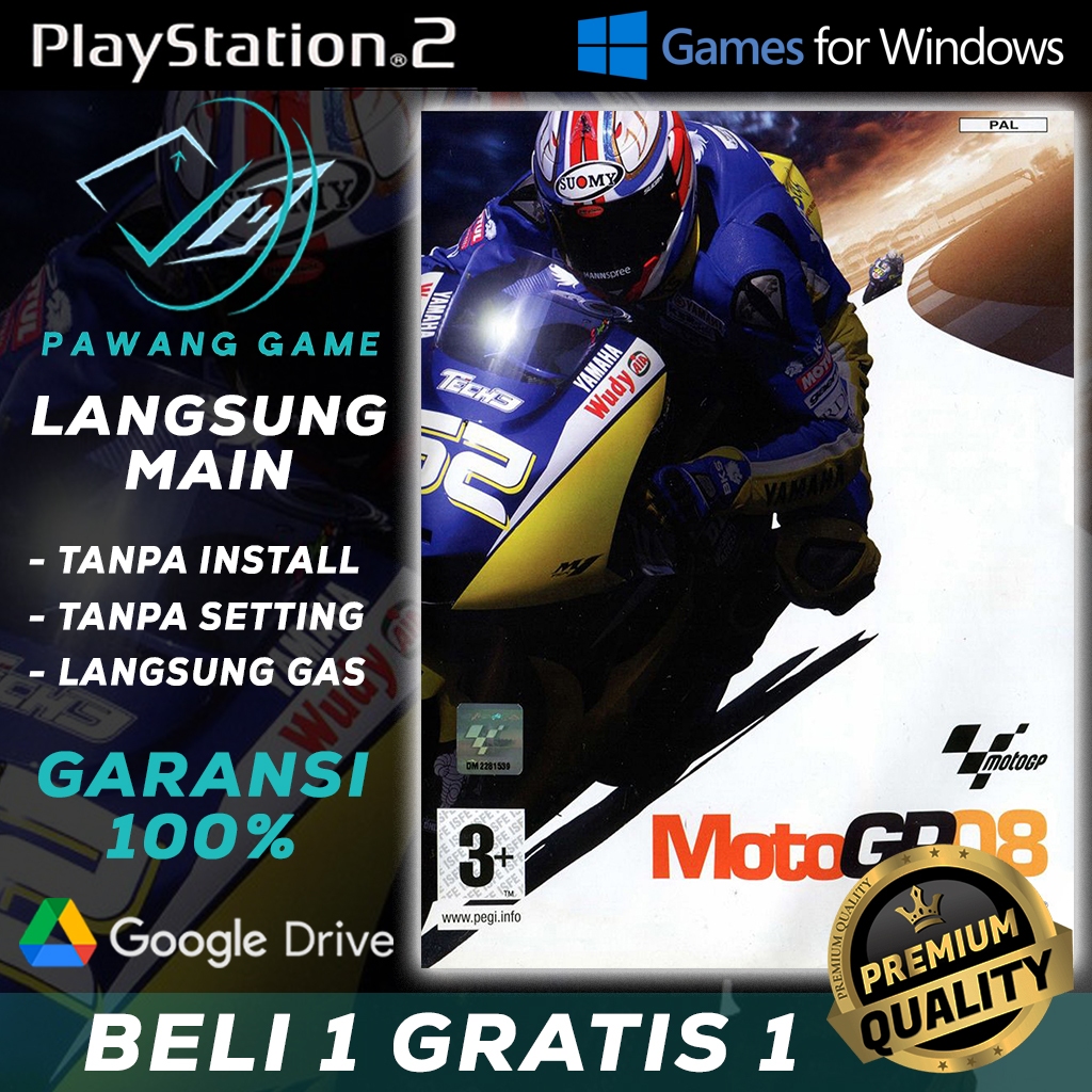 MotoGP 08 | Langsung Main Tanpa Install & Tanpa Setting | PC GAME | GAME PS2