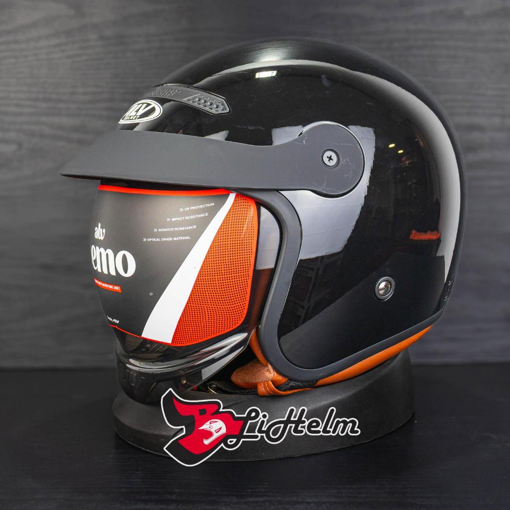 ALV NEMO HELM RETRO CLASSIC SOLID - Helmet Motorcycle