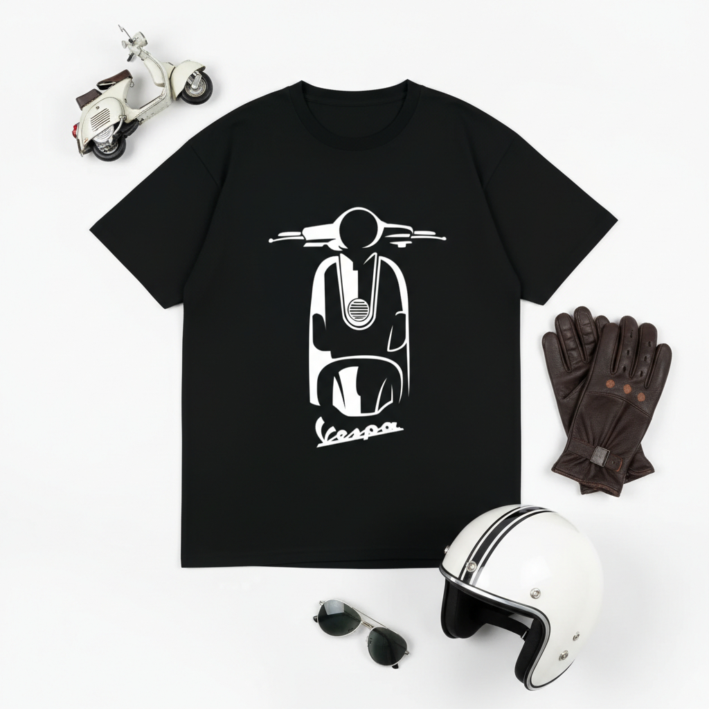 KARIMAKE Kaos Vespa LX Matic Klasik Baju Distro Scooter Otomotif Cotton Combed 24s