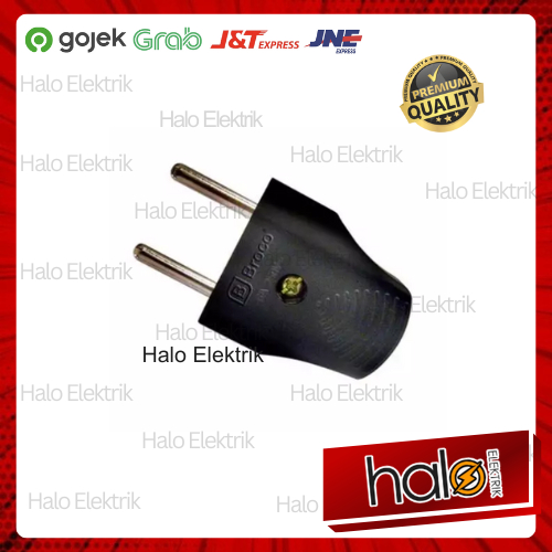 STEKER BROCO GEPENG 3A COLOKAN LISTRIK / Steker Hitam Listrik