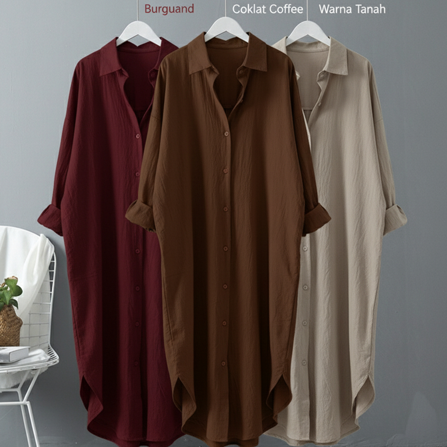 Grece tunik Yessa tunik Bahan Crinkle