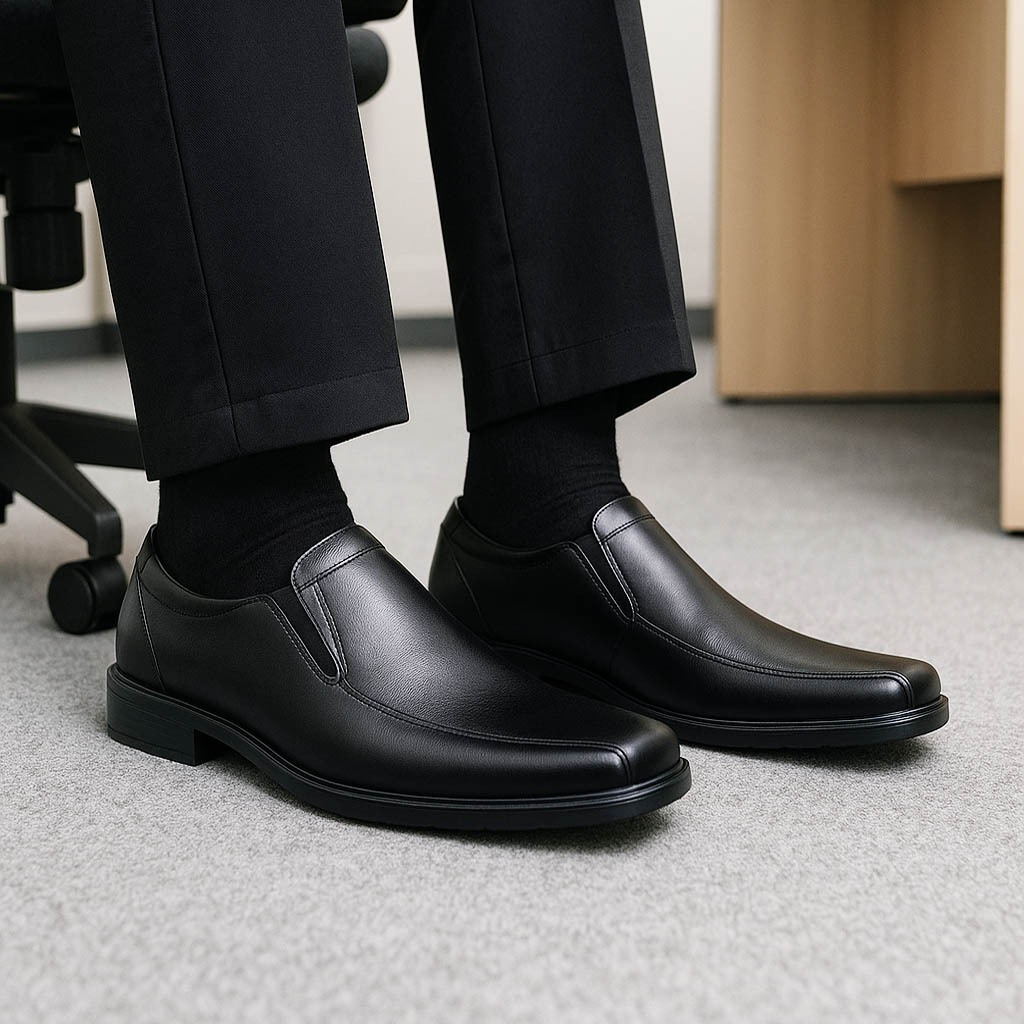 Sepatu Kerja Pantopel Pria Big Size | No 43 44 45 46 47 | Sepatu Pantopel Slip On Cowok Kulit Asli U