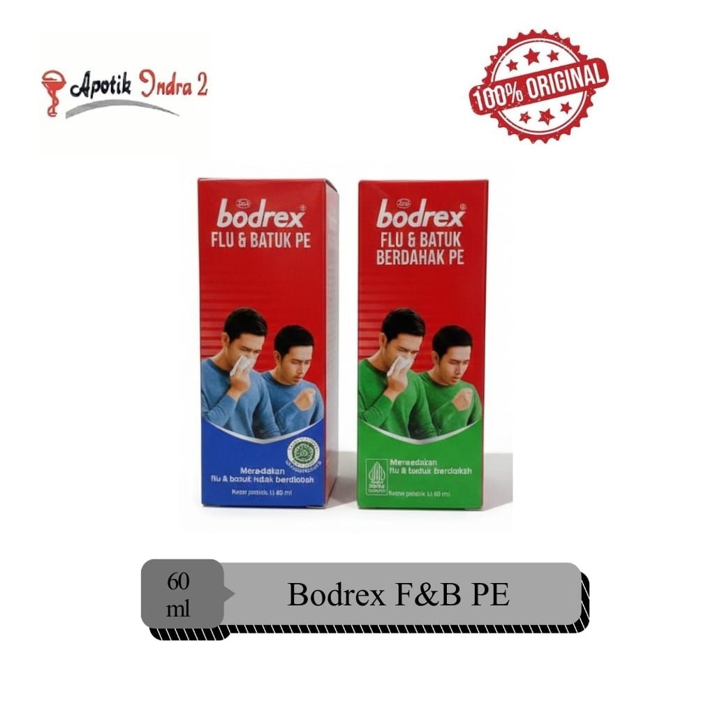 Bodrex Sirup flu & batuk berdahak PE 60ml | Bodrex Sirup Flu & batuk tidak berdahak PE