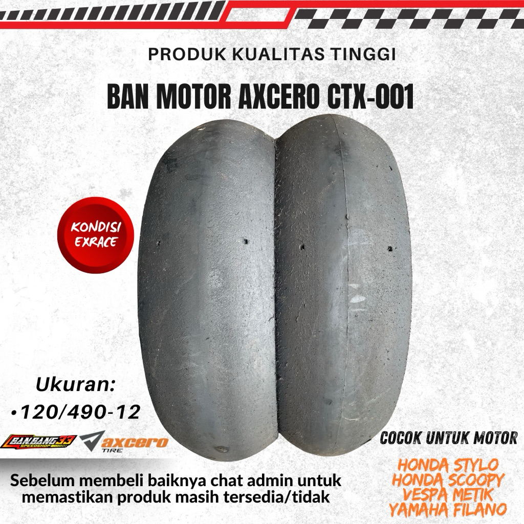 Ban Motor Vespa,Stylo,Scoopy Axcero CTX-001 120/490-12