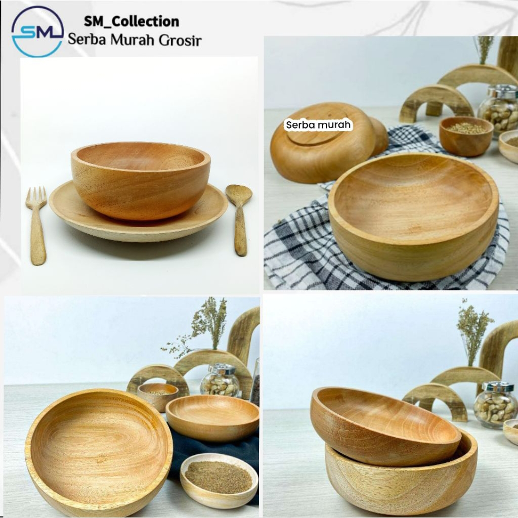 mangkok kayu/mangkok mie/mangkok kuah/mangkok kayu mahoni