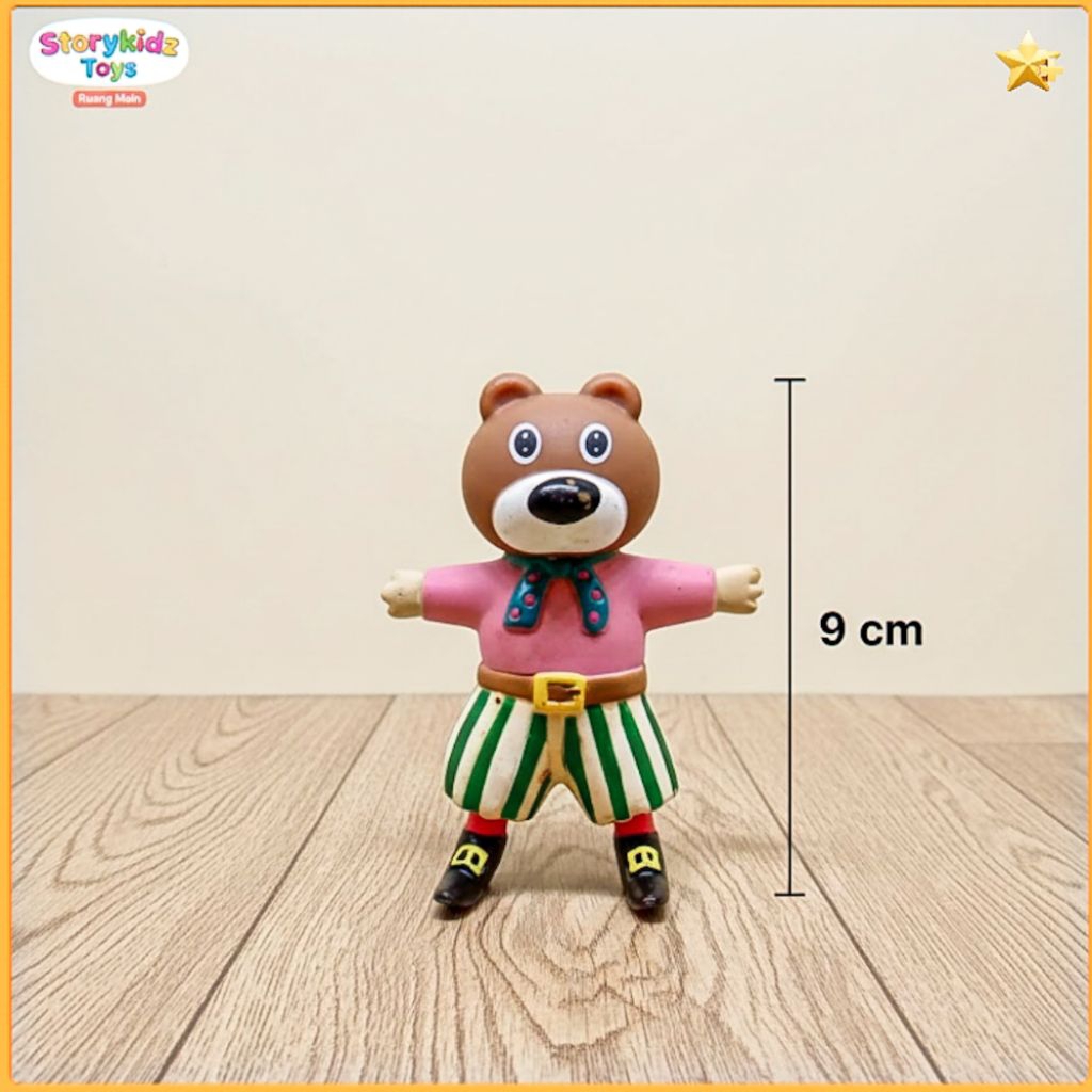 Mainan Figure Beruang Vintage Jadul Unik Lucu Pajangan Antik Retro Koleksi Rare