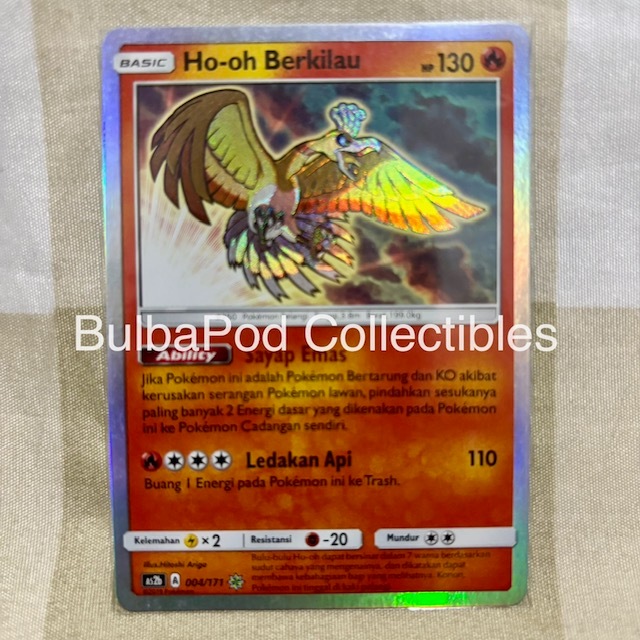 Pokemon TCG Indonesian Ho-oh Berkilau AS2b 004/171 Kebangkitan Legenda B