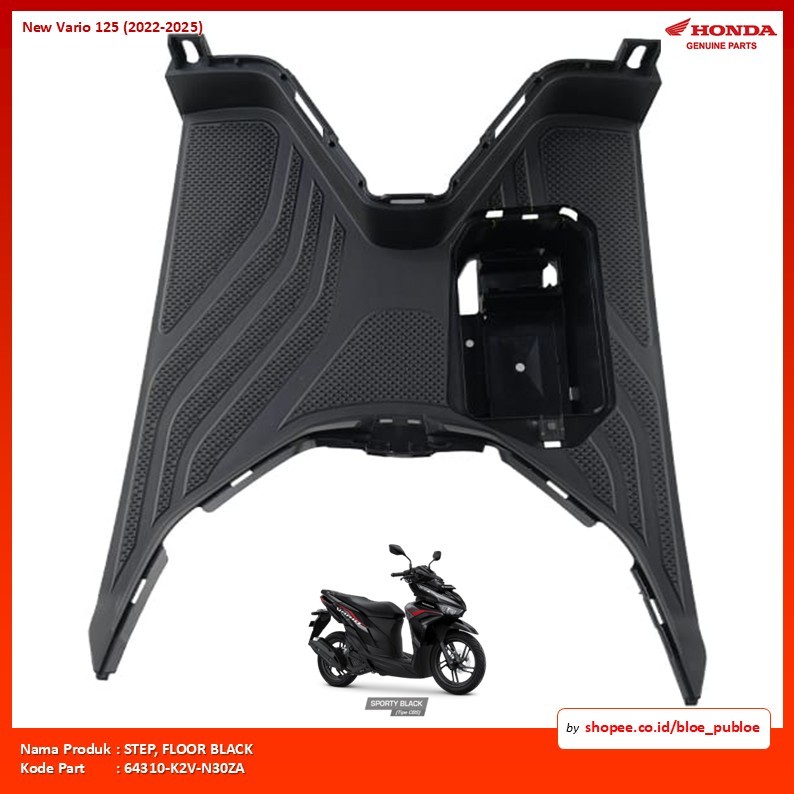 Pijakan Kaki Honda New Vario 125/STEP, FLOOR BLACK/64310K2VN30ZA