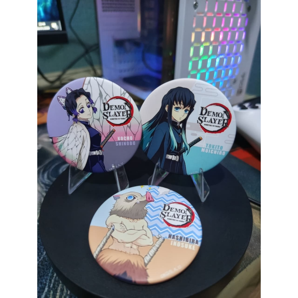 OFFICIAL MERCH DEMON SLAYER KNY PIN SET 3 SHINOBU MUICHIRO INOSUKE