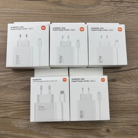 Charger Xiaomi 67W / 90W / 120W Colokan Type C Original / Fast Charger Combo