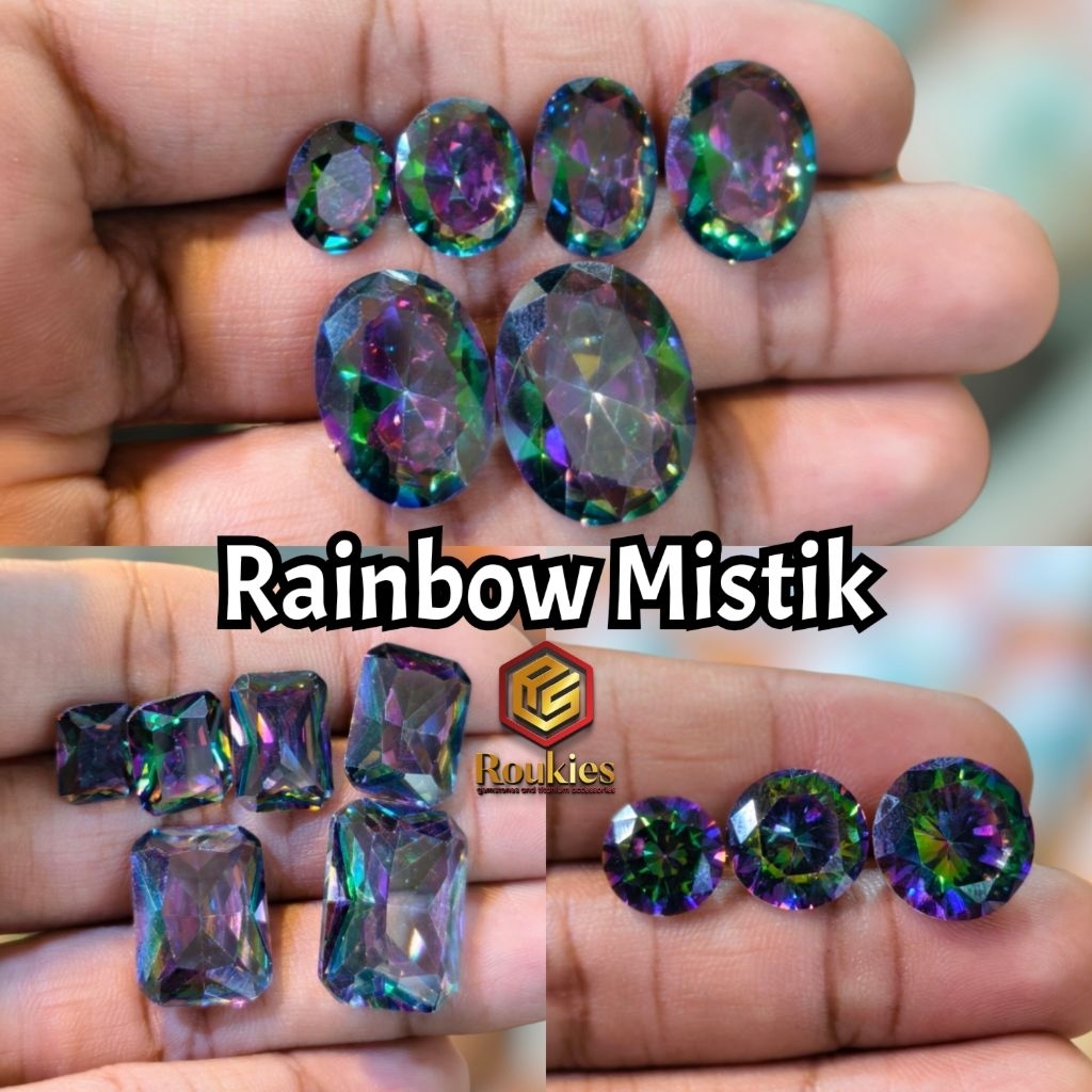 [HANYA BATU] Batu Permata Rainbow Mistik Quartz