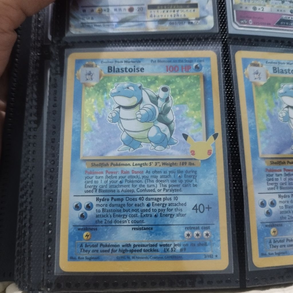 kartu pokemon blastoise 25th anniversary
