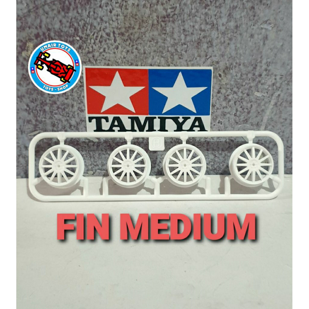 Tamiya Velg Medium Fin Putih PP Original / Velg fin putih medium ORI