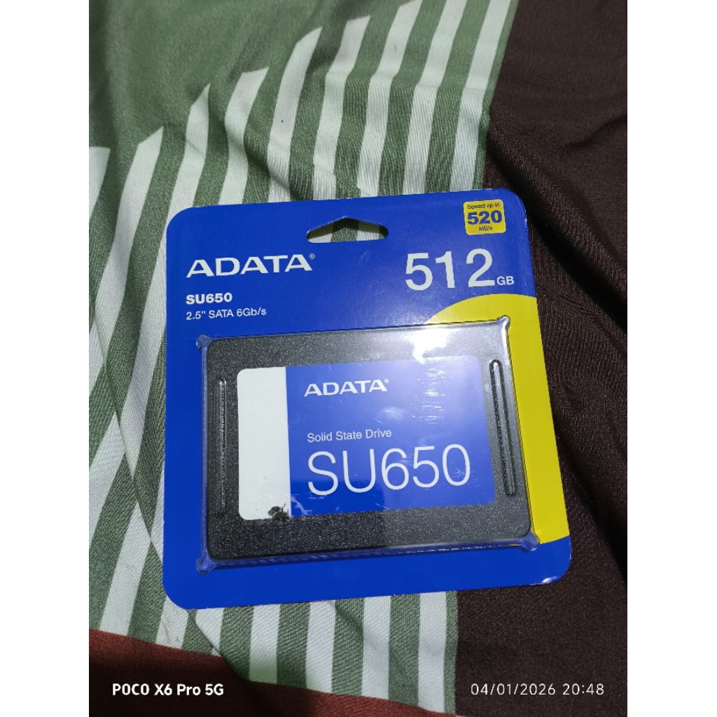 SSD ADATA SU650 512GB - SATA III baru bukan bekas