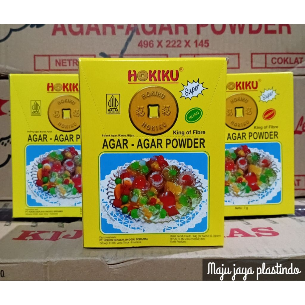 ( HARGA GROSIRAN ) JELLY AGAR-AGAR HOKIKU 1BOX/ 12PCS AGAR-AGAR POWDER HOKIKU
