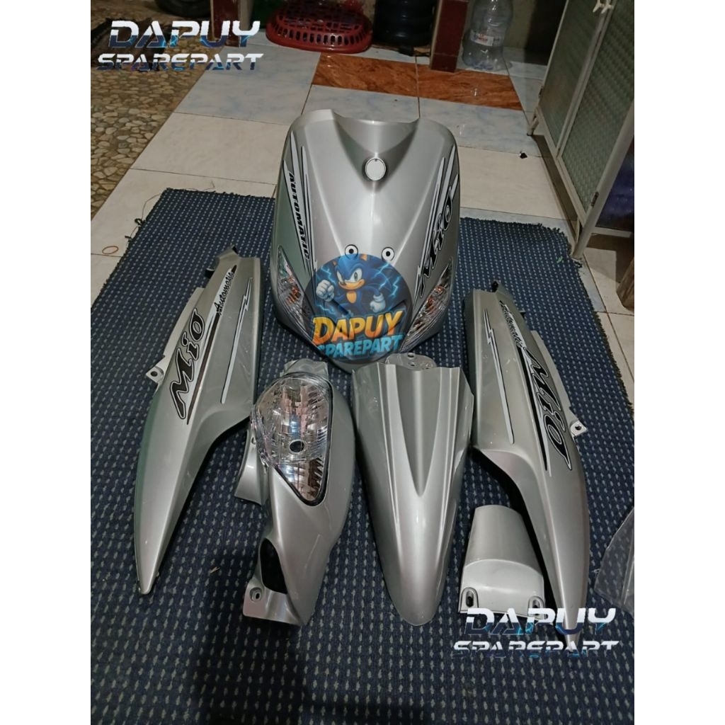 full halus mio sporty silver striping mio variasi + lampu dan non lampu