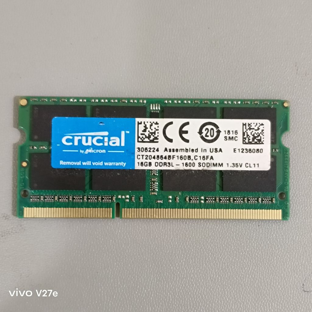 ram sodimm ddr3l 16gb 12800