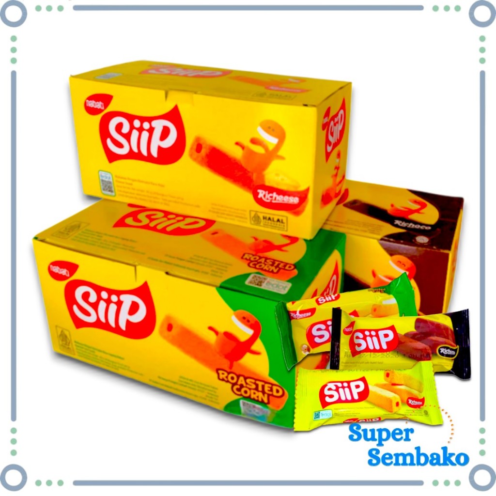 SNACK STIK RICHEESE NABATI SIIP BOX 4g ISI 20 PCS RASA KEJU COKELAT JAGUNG BAKAR GROSIR MAKASSAR
