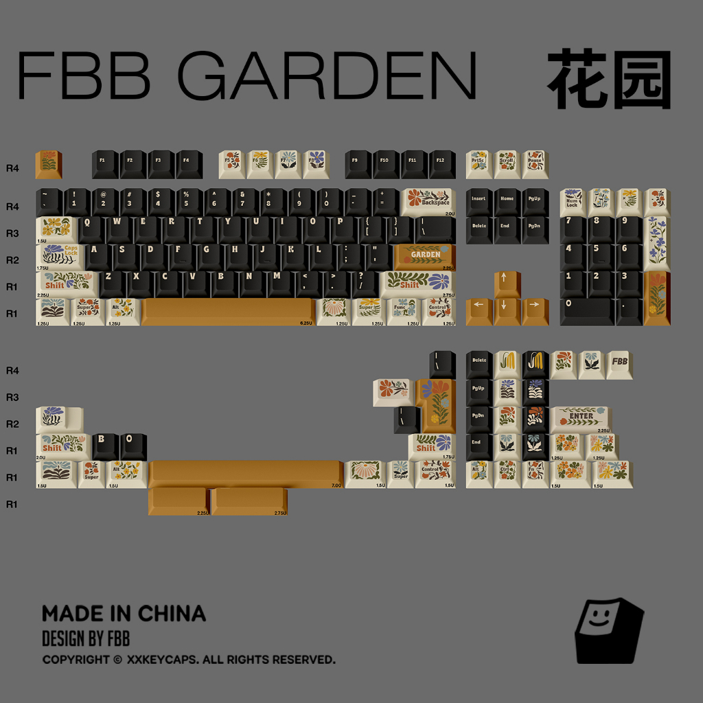 Keycaps FBB Garden Cherry Profile PBT Dye Sub