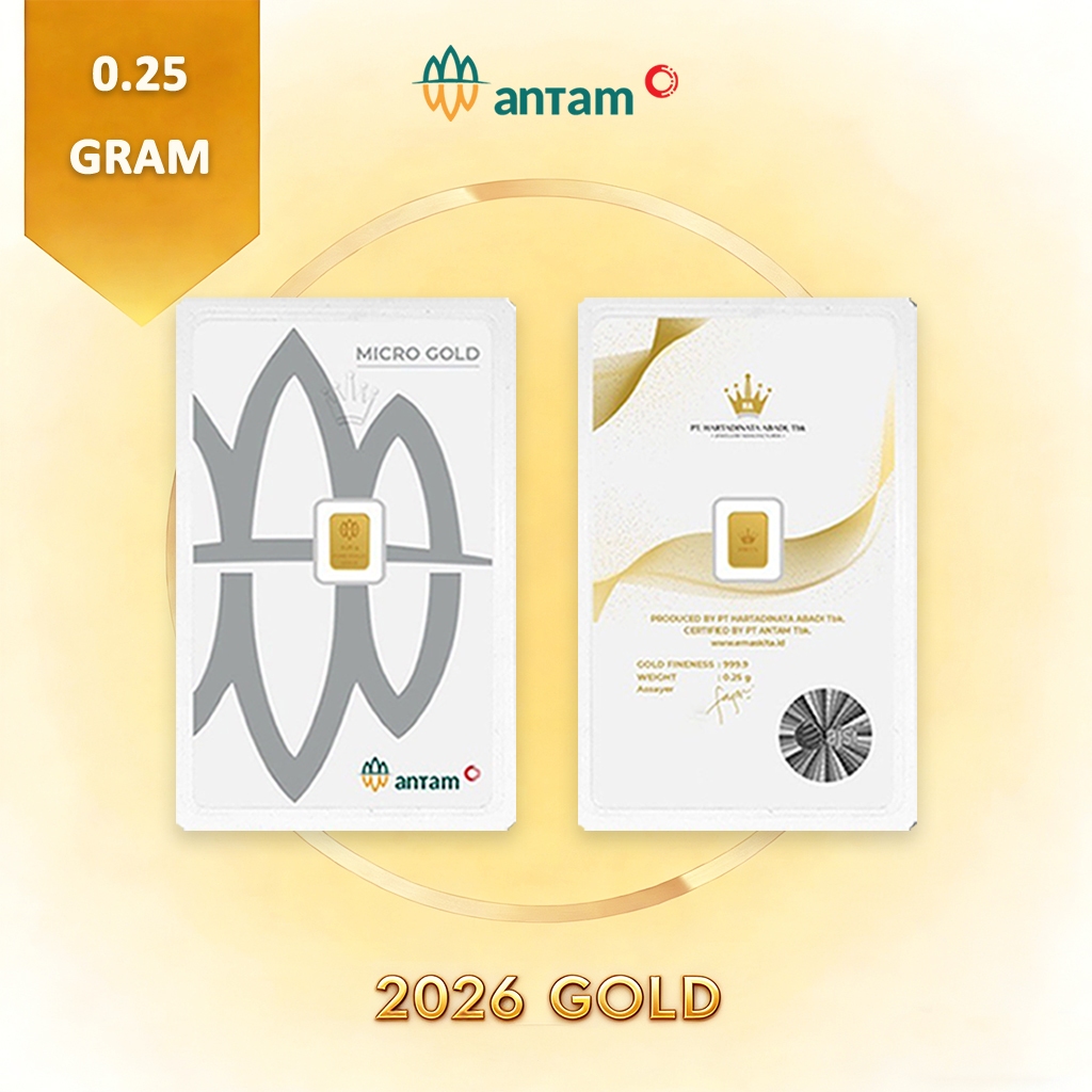 2026Logam Mulia Emas Micro Gold Antam x Hartadinata Abadi 0.25 gram 0,25 gr LM