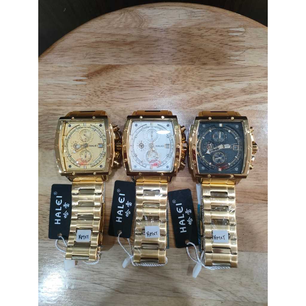 Jam Tangan Pria HALEI Petak Original Krono Akif