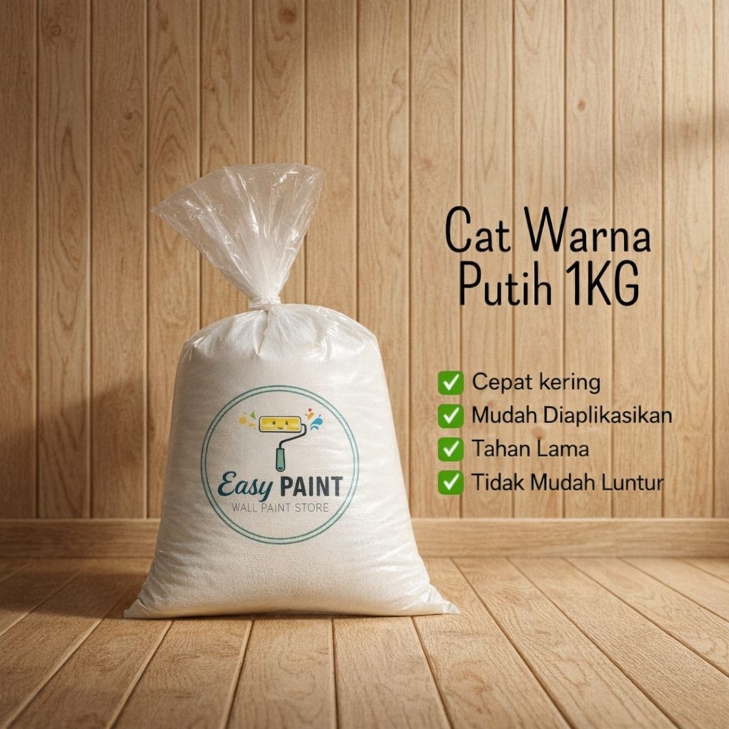 Cat tembok kiloan 1kg Cat tembok kiloan warna putih 1kg Cat tembok putih
