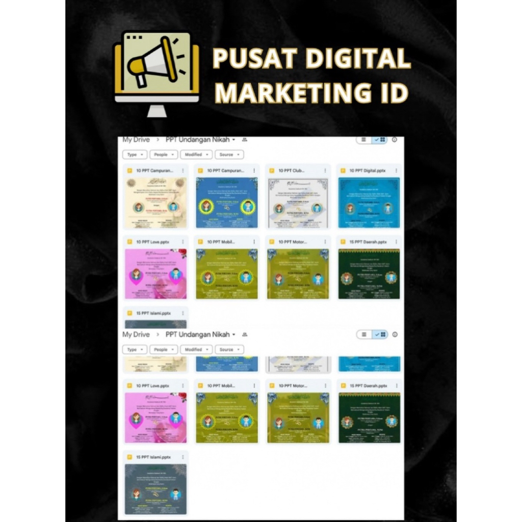 Template Undangan Nikah (Bentuk PPT dan Video) + BONUS TEMPLATE CANVA