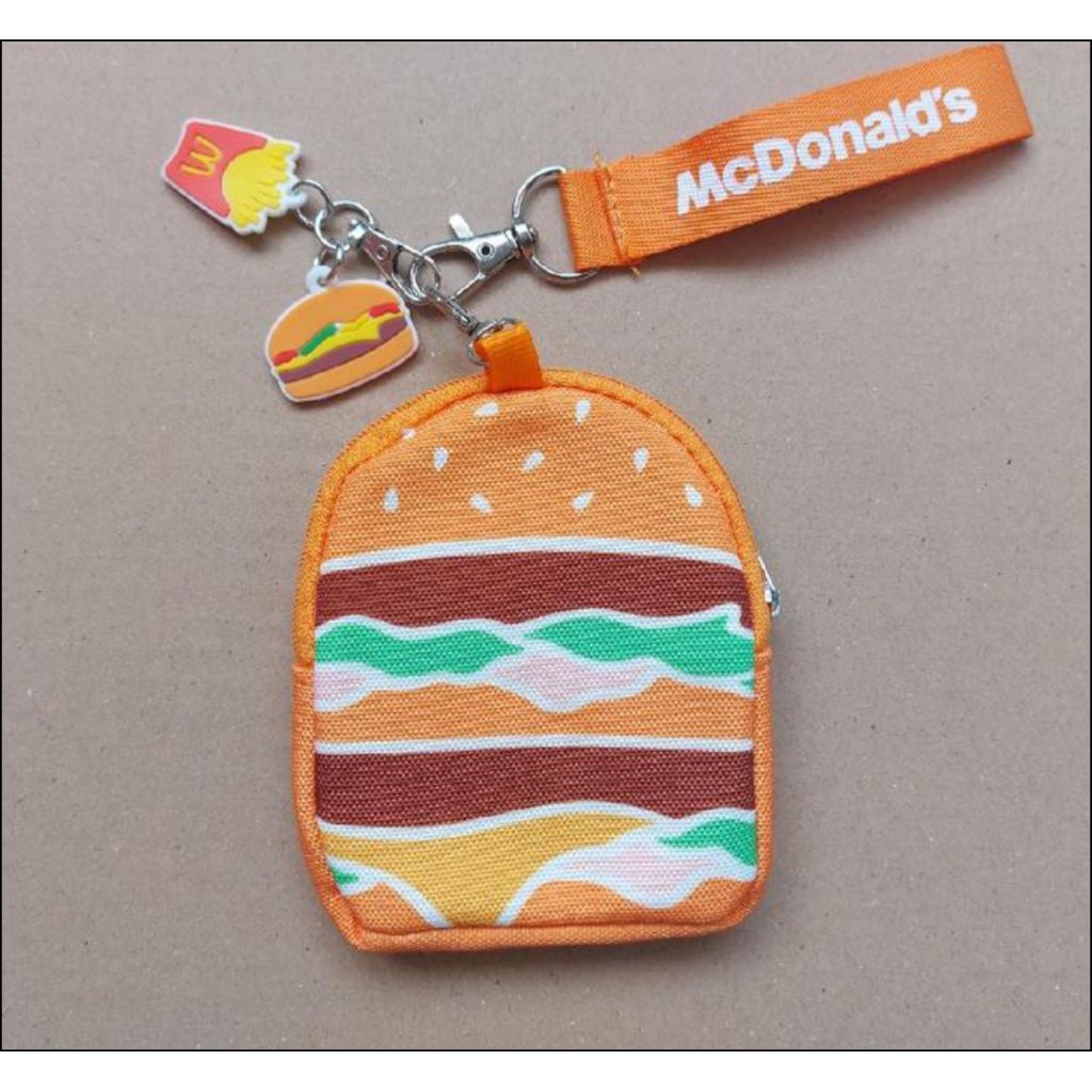 Pouch Bag Tas Coin Koin Gantungan Mcdonald Mcdonalds MCD French Fries Kentang Big Mac Burger Origina