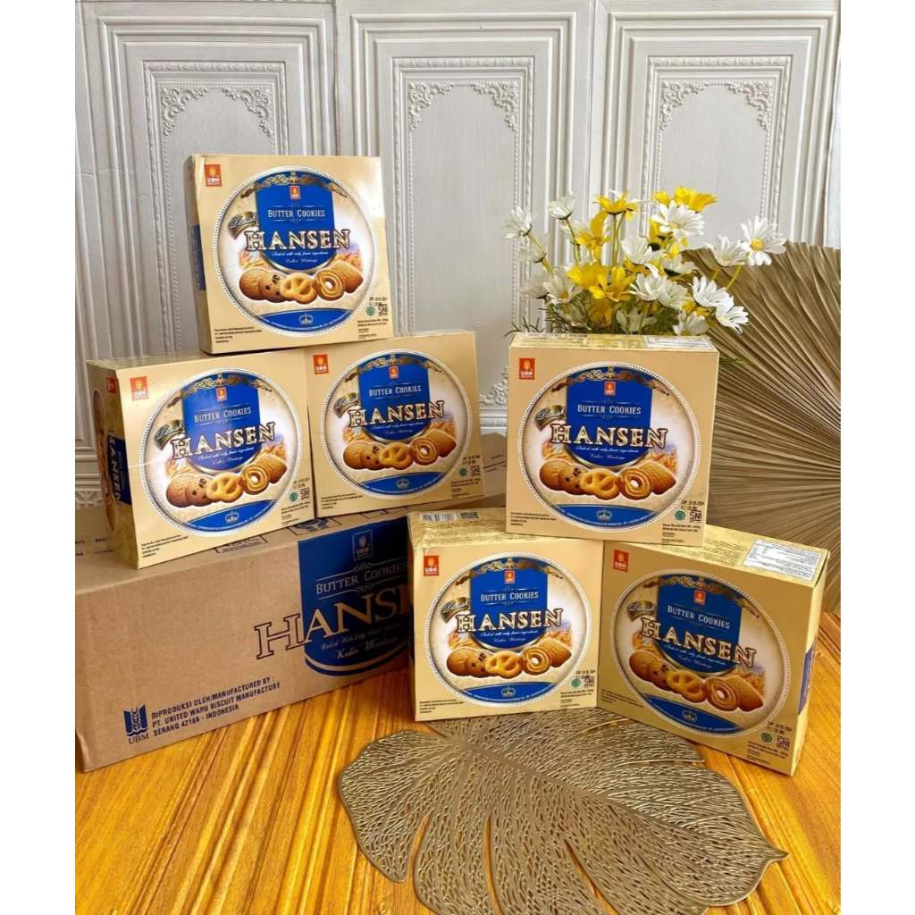 UBM Biscuits Hansen Butter Cookies 405gr | Jajan lebaran | 1 KARTON ISI 6 PRODUK