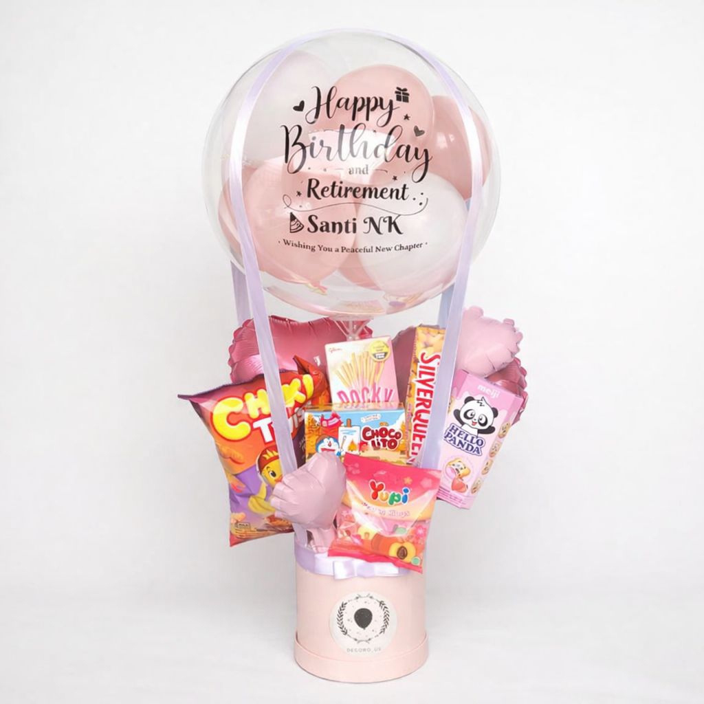 (PRE-ORDER) BUKET BUCKET BOUQUET BALON PREMIUM KADO WISUDA GIFT ULANG TAHUN HIGH QUALITY| BOX SNACK 