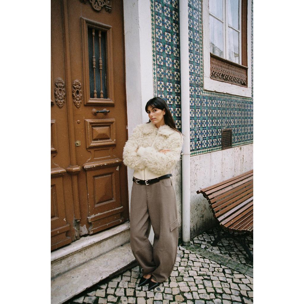 ZARA JAKET BOMBER BULU IMITASI