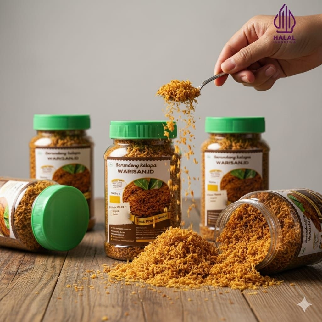 Lauk Kering Serundeng Kelapa /Abon Kelapa Gurih Manis Halal Tanpa Pengawet / Srundeng Kelapa Enak Gu