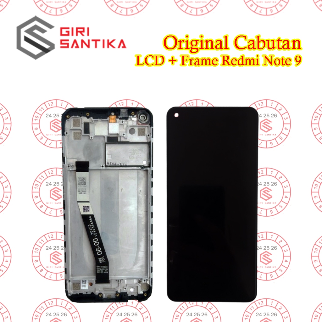 LCD TOUCHSCREEN + FRAME FULLSET REDMI NOTE 9 ORIGINAL CABUTAN