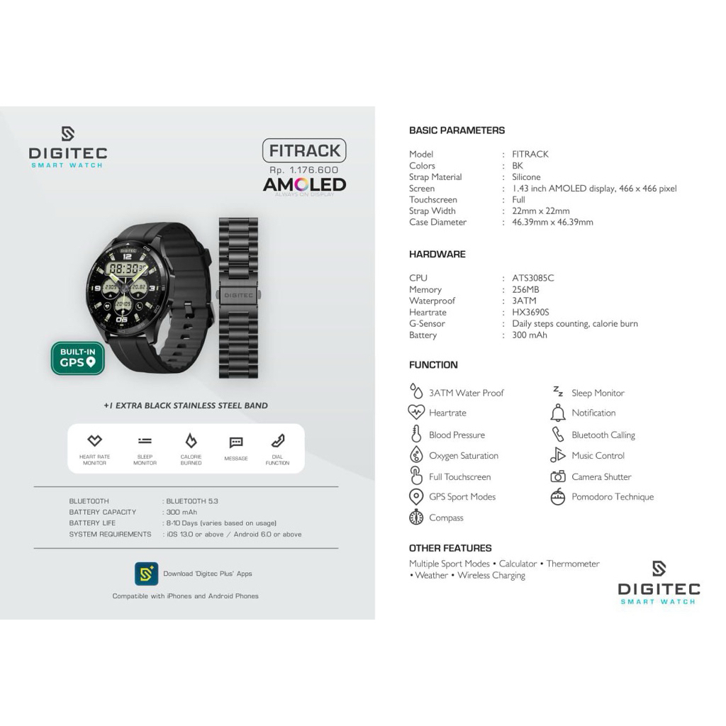 DIGITEC SMART WATCH FITRACK