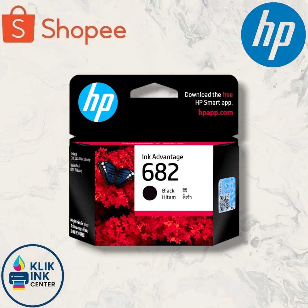 Tinta Hp 682 / Tinta Cartridge Hp 682 Black Original