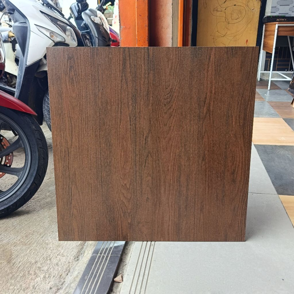 Granit lantai 60x60 motif kayu coklat monzo wood pasadena