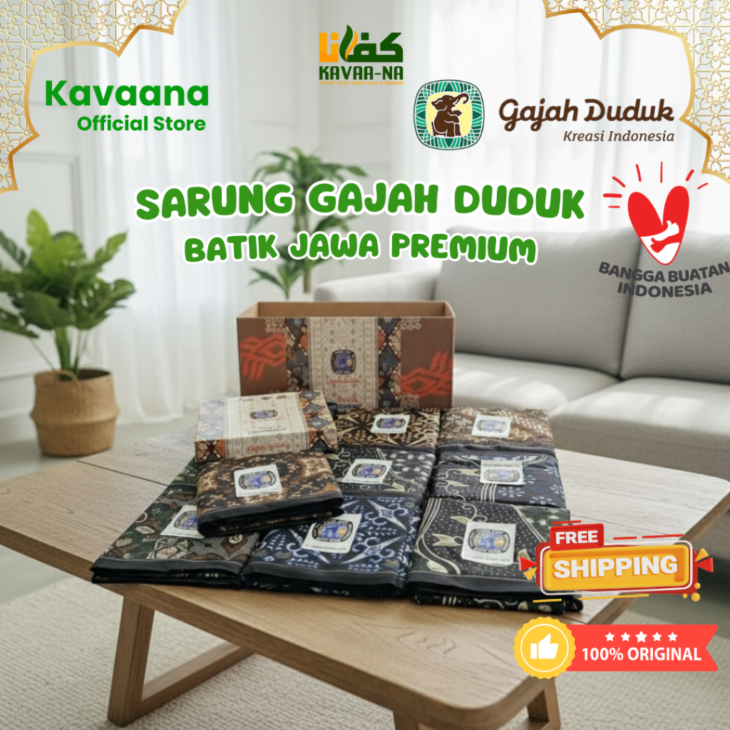 Sarung Gajah Duduk Batik Jawa Premium Original | Sarung Batik Tenun Nyaman