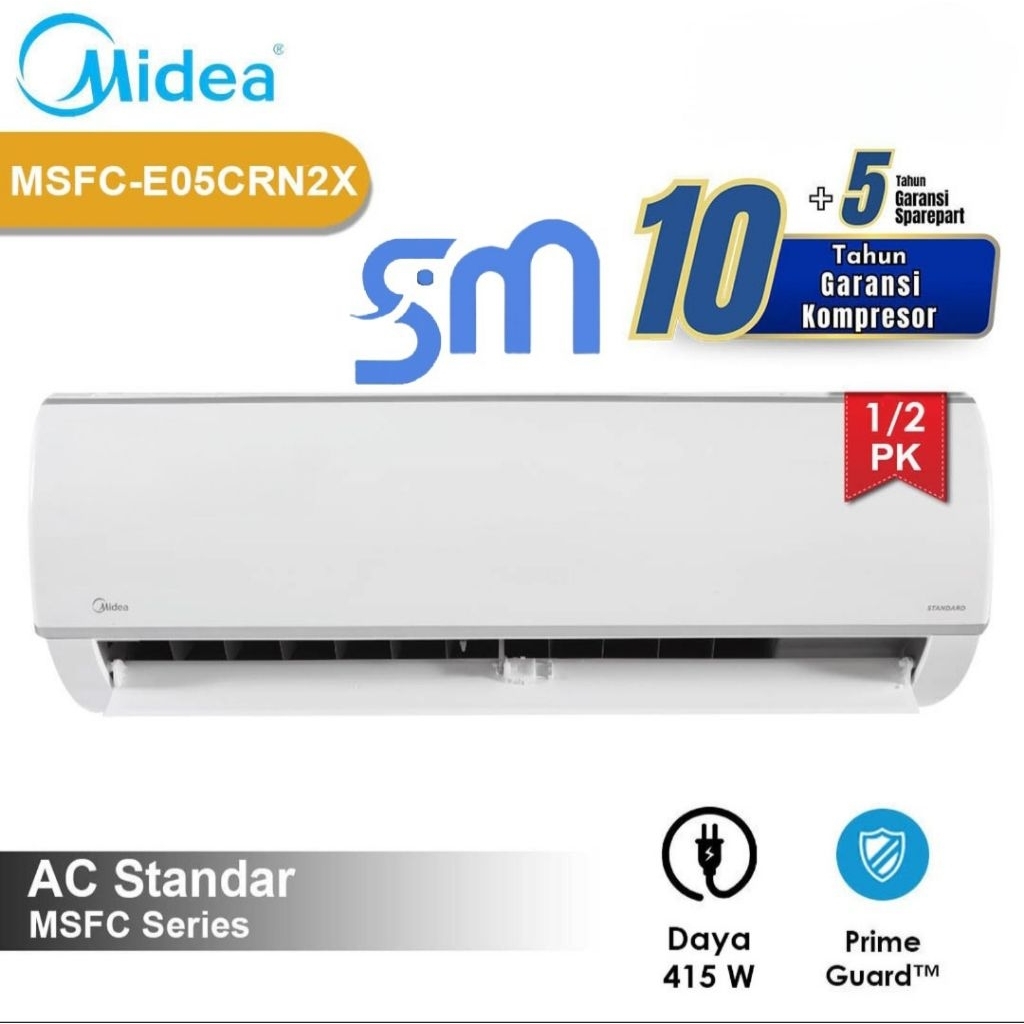 AC Midea 1/2 PK MSFCE-05CRN2X 05CRN2 0,5 MSFCE05CRN2X Double Goldfin