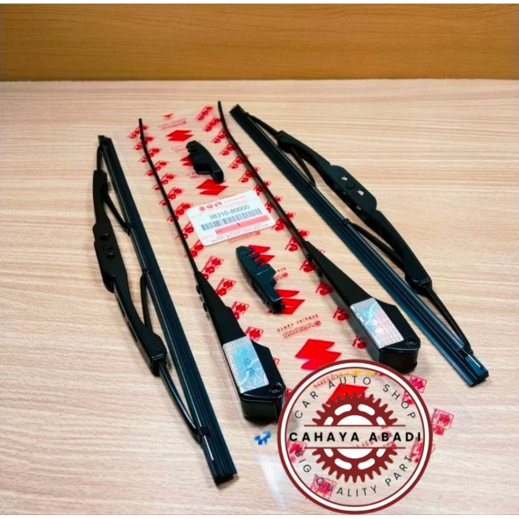 GAGANG WIPER STANG WIPER ARM + KARET WIPER JIMNY KATANA SJ410 SIERRA KOMPLIT SET