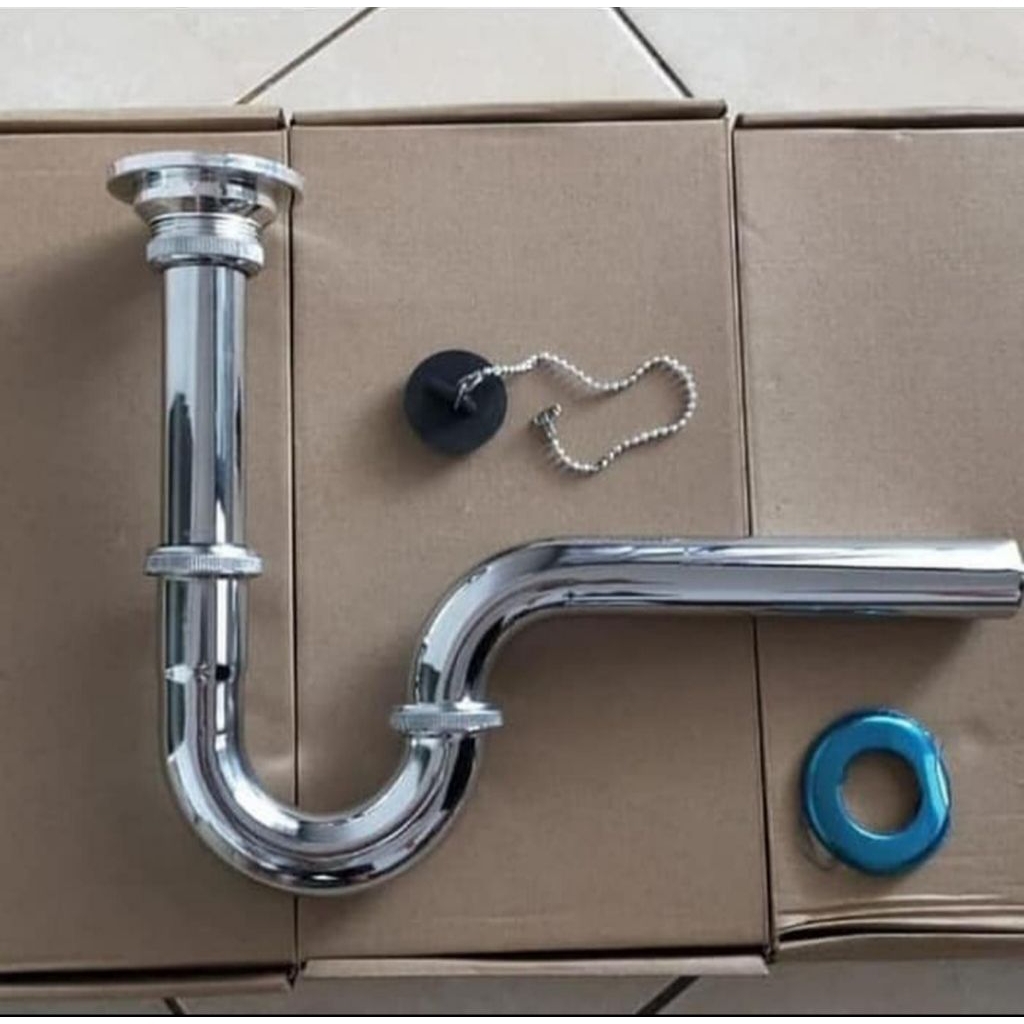 Sifon Wastafel Stainless Model Rantai/Sifon Rantai Model Toto/Sifon Pembuangan wastafel