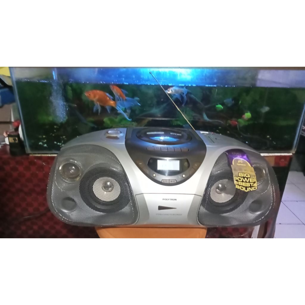 radio tape compo kapsul polytron grand DIVIDI Model GD 712M bonus 2 kaset pita bon jovi