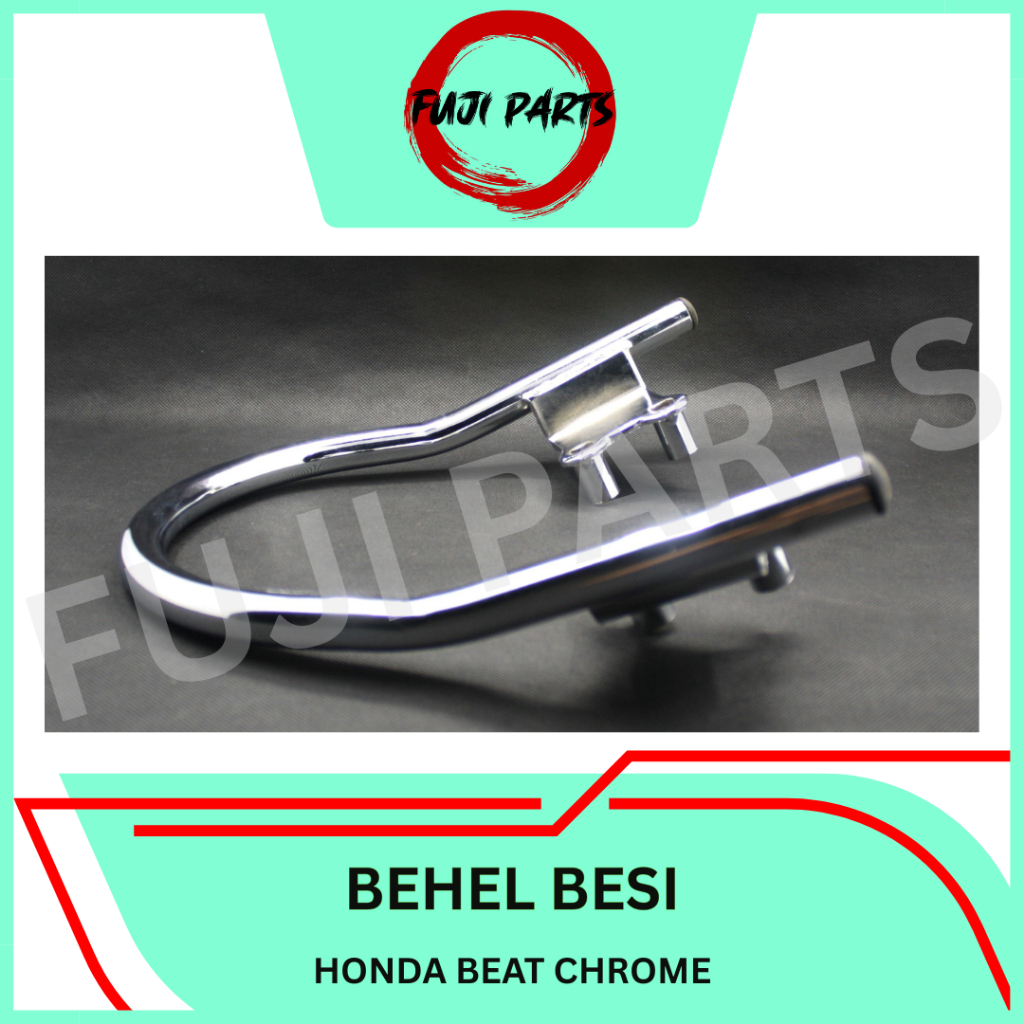 FUJI-PARTS/BEHEL-BESI/PEGANGAN-TANGAN-BELAKANG-MOTOR/HONDA/BEAT/CHROME/GRADE-ORI