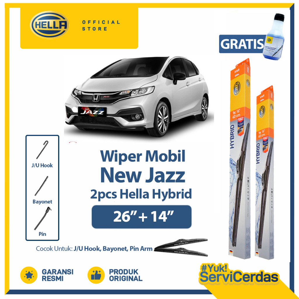Wiper Mobil HONDA New Jazz 26" + 14"(2pcs) - HELLA Hybrid