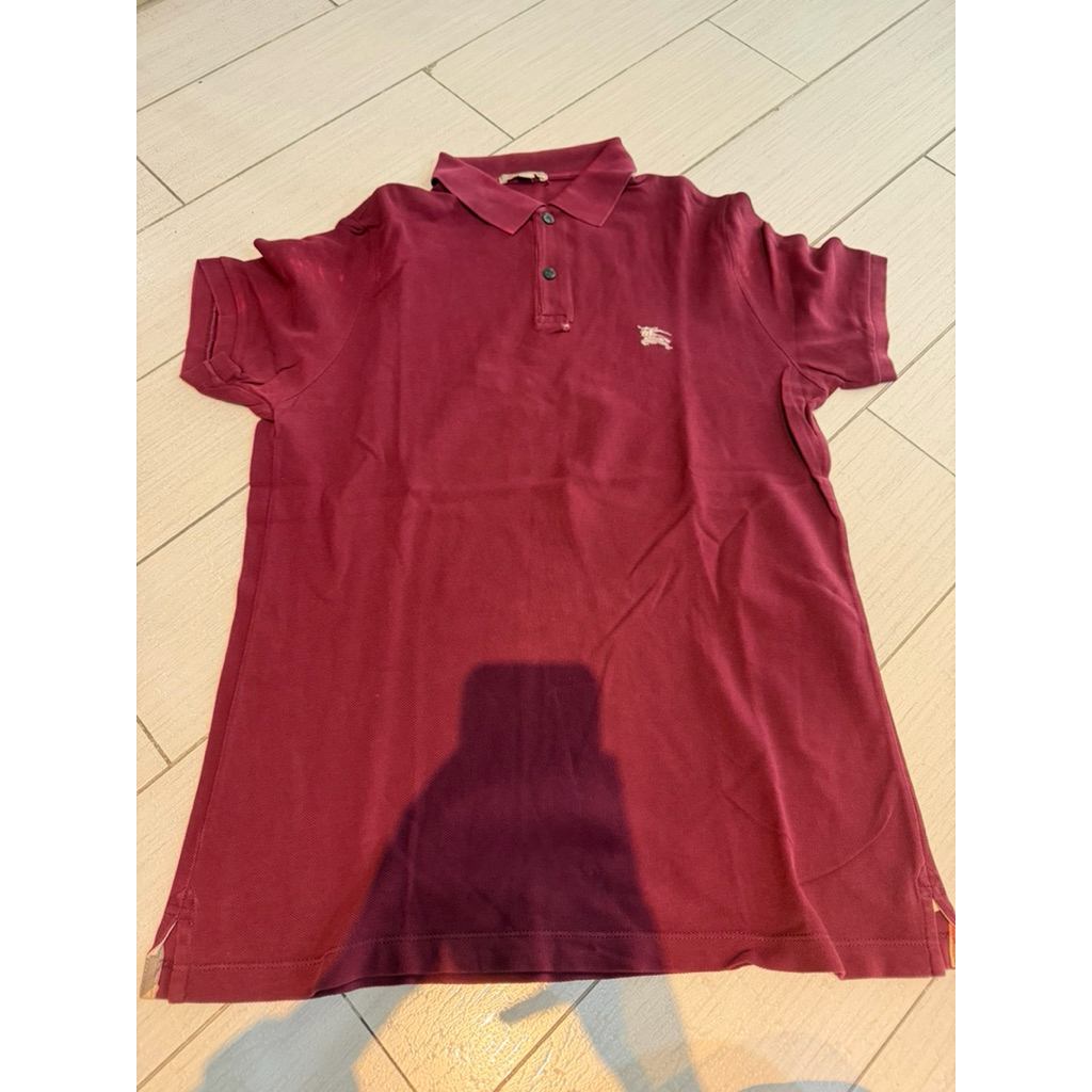 good burberry polo shirt m size regular fit atasan baju pria cowok original