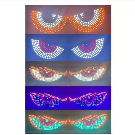 Lampu Led Animasi Mata USB 5V 11 Mode Nyala Kedip Lampu Animasi Hiasan Mobil Bis Truk Car