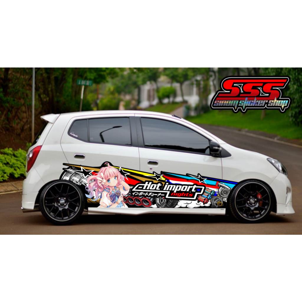 Stiker Decal Mobil Agya Ayla Brio Sirion Motif Anime-02