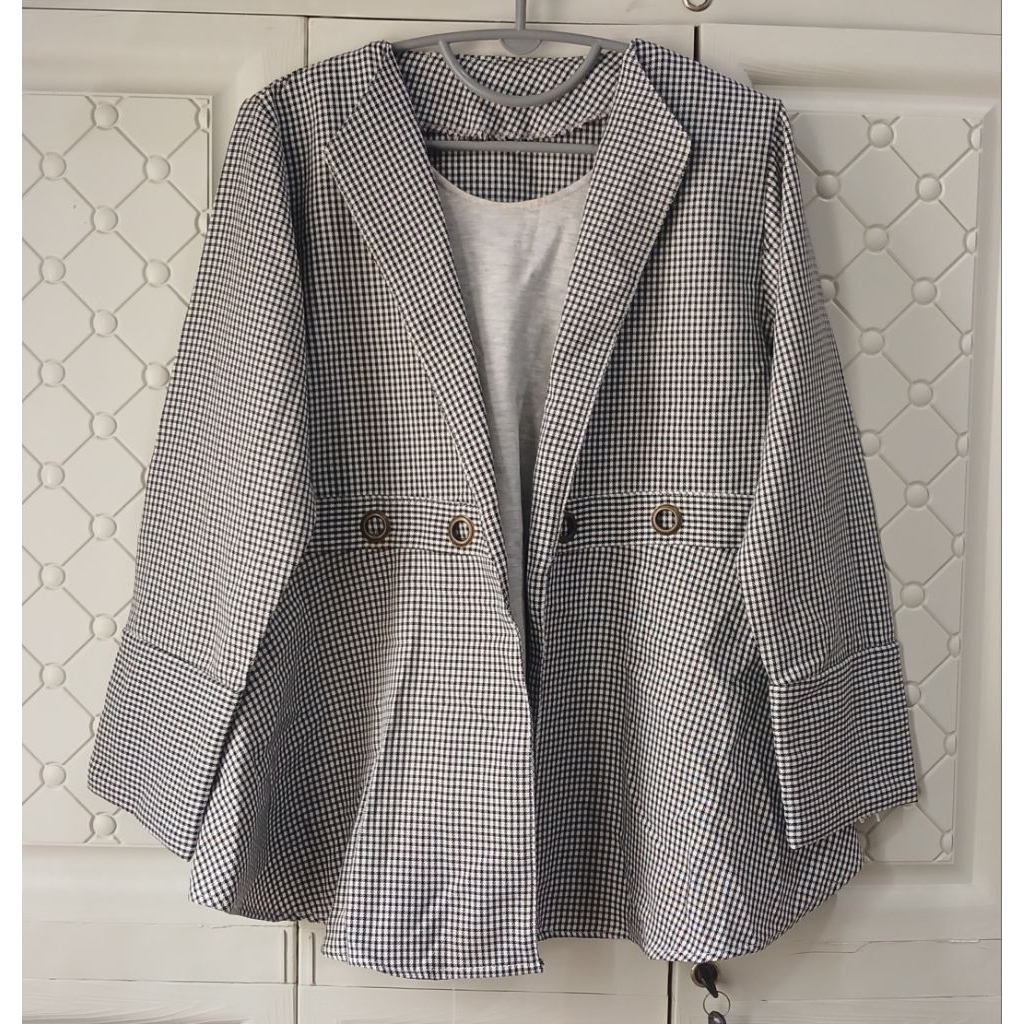 Atasan Blazer kaos wanita