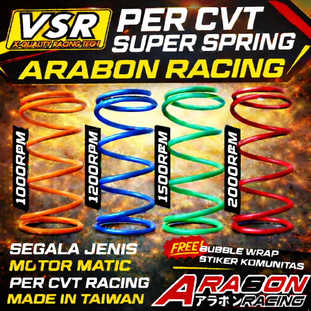 Per CVT PCX Vario Beat Scoopy FI Genio 1000rpm 1200 rpm Per CVT 1500 rpm Per 2000 rpm ARABON RACING