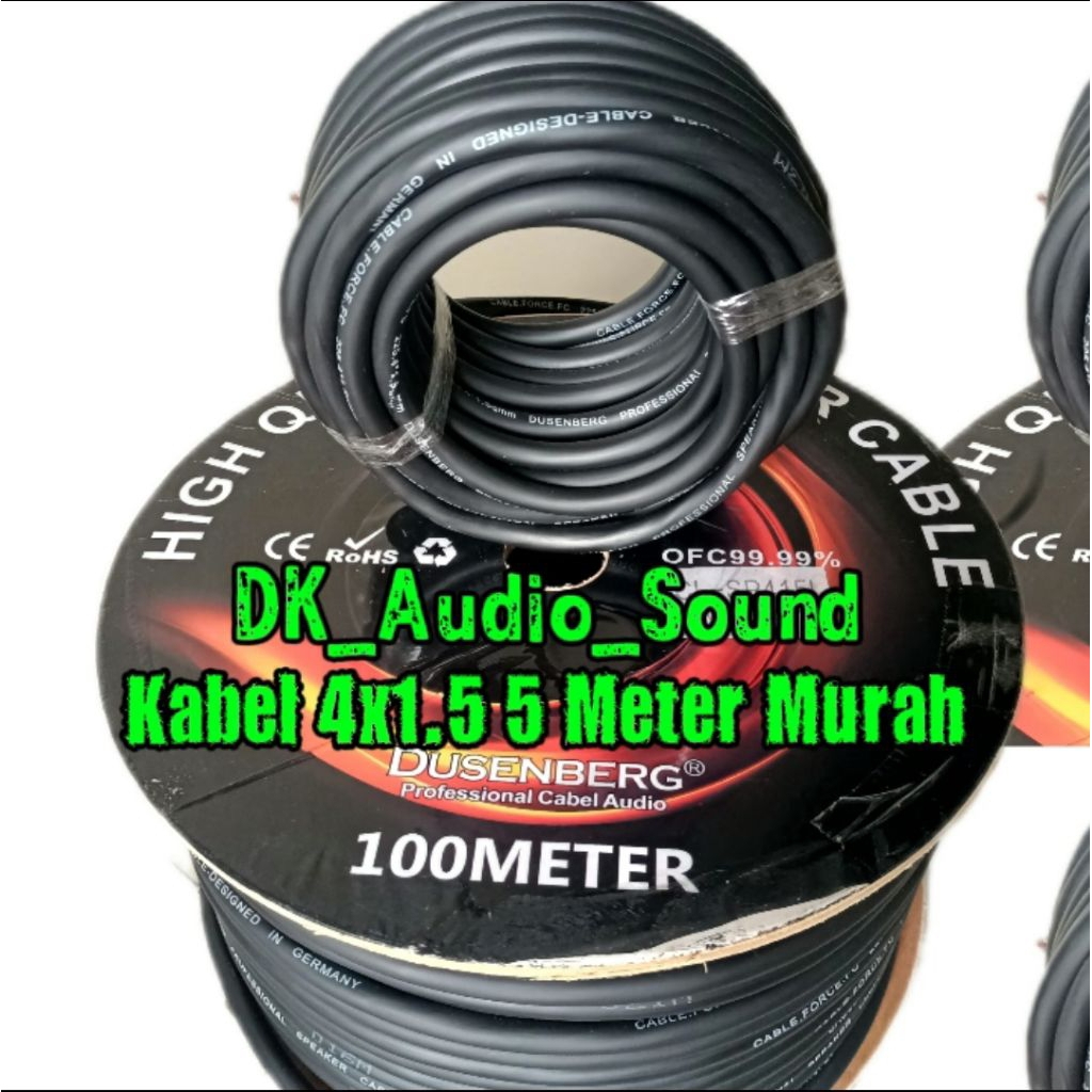 kabel speaker 4x1.5 mm 5 meter kabel speaker dusenberg isi 4 murah